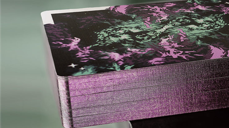 Gilded Nebula Stellar Purple Playing Cards(purple star)