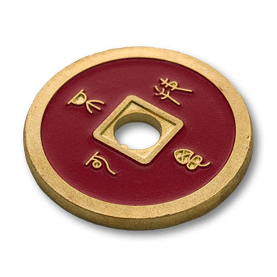 Chinese Coin (CH0021) Blue & Red by Tango Magic - Tricks